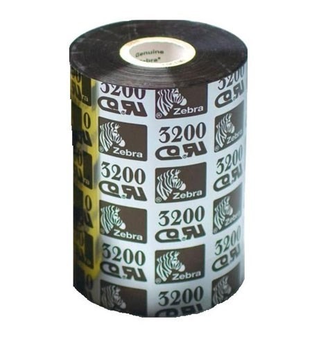 03200BK10245 Zebra 3200 High Performance Wax/Resin 102mm x 450m Ribbon